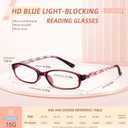 Reading Glasses for Women,6 Pack Blue Light Blocking Glasses for Women,Fashion Readers with Spring Hinge Eyeglasses (C1 Mix Color)