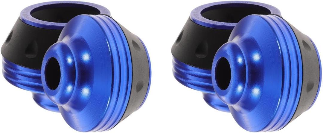 Mobestech 2sets Motorcycle Front Fork Cup Motorbike Wheel Accessory Anti Collision Cup Solid Alloy Easy Fit 2pcs*2 (5.9X4.5CMx2pcs)