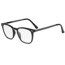 Eyekepper Readers Retro Square Plastic Frame Metal Arms Reading Glasses Black +2.75