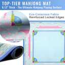 Premium American Mahjong Mat for Table, 31.5 Inch, 3mm Thick Non-Slip Waterproof Neoprene Mahjong Mat with Rules, Noise Reduction Surface and Carrying Bag for Mahjong, Poker, Dominoes, and Card Games