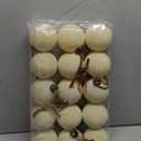 Liliful 15 Pcs Velvet Christmas Balls Bulk Flocked Christmas Tree Ball Ornaments Plastic Xmas Decorative Hanging Ornaments(Creamy White,3.15 Inch)