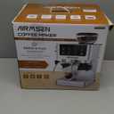 AIRMSEN Espresso Machines with Burr Grinder, 20 Bar, Milk Frother Steam Wand, Stainless Steel Coffee Maker for Home - Cappuccino Latte & Cold Brew Iced Coffee Maker & Americano