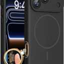 Miracase Magnetic for iPhone 17 Pro Max Case, Compatible with MagSafe, Integrated Silicone Camera Control Cover, 3.0mm Thicken Shockproof Drop Protection Phone Case for 17 ProMax, Black