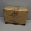 Small Beige Fur Padded Foot Stool, Storage Ottoman Foot Rest with Wooden Legs, 9.5Inch, Modern Rectangle Chair Foot Rest Foot Step Stool for Living Room, Couch, Desk