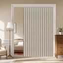 AJAZZ 100% Blackout Door Curtain Accordion Door Closet Curtain Invisible Applicable Bedroom Room Living Room Doorway (Cream White 72" W x 78" L) 1 Panel
