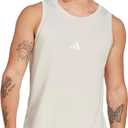 adidas Men's Essentials Small Logo Single Jersey Tank Top (Beige, XS)