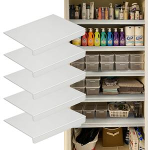 White 16x36 in 5-Pack pantry shelf cover wood used for heavy duty storage up to 120+ lbs, for homeowners in closet, 36x16x2.5in