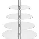 Jusalpha 7 Tier Round Acrylic Glass Cupcake Stand-cake stand-dessert stand, cupcake Tower 7 Tier With Base (7RF-S)