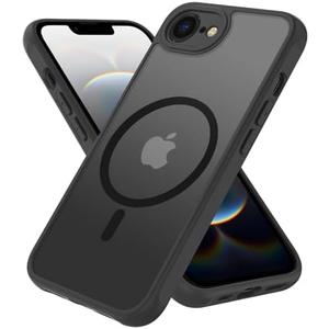 Pack of 3, PinLiSheng Magnetic for iPhone 16e Case [Mil-Grade Drop Protection] [Compatible with Magsafe] Shockproof Slim Translucent Matte Protective Phone Case, Black