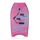 WOOWAVE Bodyboard 36-inch Super Lightweight Body Board with Coiled Wrist Leash, Swim Fin Tethers, EPS Core and Slick Bottom, Perfect Surfing for Kids Teens and Adults36 inch, Pink