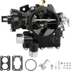 Marine Carburetor for Mercruiser 3.0 Carburetor 2 Barrel Carb for Mercury Mercarb 3.0L 2.5L 4CYL Engine with Jets and W/Electric choke Long Linkage Gasket 3310-864940A01 8M0045397
