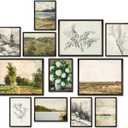 2 x LANCHI95 Vintage French Country Decor, 12 Pcs Vintage Posters, Vintage French Decor, Moody Floral Botanical Sketch Pictures, French Farmhouse Gallery Wall Art Prints for Home Bedroom (UNFRAMED)