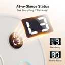 DIGIX Rechargeable Portable Humidifier-Smart Display,Night Light,Easy Clean,1.4L Small Humidifiers for Bedroom Baby, Personal Mini Humidifier for Travel Home Plants,3 Mist Modes, Auto Shut-Off (White)