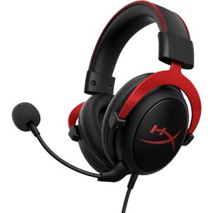 HyperX Cloud II Gaming Headset - 7.1 Surround Sound - Memory Foam Ear Pads - Durable Aluminum Frame - Multi Platform Headset - Works with PC, PS4, PS4 PRO, Xbox One, Xbox One S - Red (KHX-HSCP-RD)