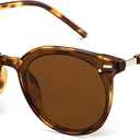 Livho Polarized Sunglasses, Retro & Oversized Shades for Women with Round Lenses