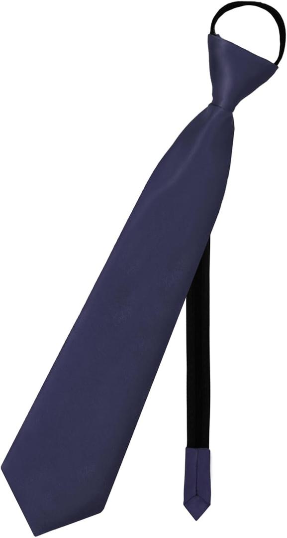 Pre-tie Zipper Kids Ties - Black/Red for Boys & Girls 8-14