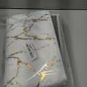QJHOMO Marble Bathroom Rug White and Gold Decor Bathroom Rugs Non Slip Bath Mat Super Absorbent Microfiber Plush Bathmat Machine Washable Floor Carpet for Tub, Shower, Bedroom 16"x24"