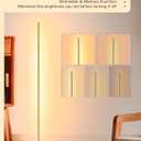 EDISHINE LED Corner Floor Lamp, Set of 2 Minimalist Dimmable Light with Remote, 57.5" Tall Standing Lamp for Living Room, Bedroom, Home Office, 7 Color Temperature 2700-6000K (Gold)
