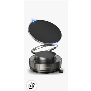 Vacuum Magnetic Phone Holder for Car,2800gf Strong Magnetic Phone Mount,360° Adjustable & Reinforced Suction Cup for Dashboard/Mirror,Car Phone Holder Compatible with iPhone Androi（Matte Black）