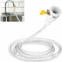 Faucet Hose Adapter for Sink, 6.5ft PVC Tube with Adjustable Sink Sprayer Adapter, Portable Connector Attachment Water Accessory for Kitchen, Bathtub, Tub, Bucket