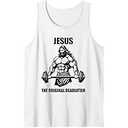 Jesus The Original Deadlifter, White T-Shirt, M