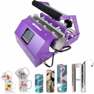 BetterSub Tumbler Mug Heat Press Machine 30 OZ 20 OZ 16 OZ Sublimation Straight Skinny Tumbler Mug Sublimation Print 11 OZ 15 OZ Sublimation Mug Heat Transfer Purple