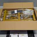 WellSign 8.2FT Square Arch Backdrop Stand,Metal Gold Backdrop Stand Heavy Duty Adjustable,Extra 2 Clamps Change Over The Table Rod Stand,Wedding Balloon Arch Stand for Valentine Parties Decoration