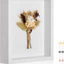 11x14 Shadow Box Picture Frame Display Case with Soft Linen Back-Thickened Panel,Large White Deep Shadow Box Frame 11x14 for Graduation Flower Medal Pet Photo Craft Memorial Gift