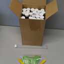 VioraWhite 24 Set Golf Party Favor Bulk Golf Birthday Party Decoration Set Includes Gumball Candy Tubes with Mini Hats and Stickers Clear Plastic Tubes Sport Goodie Bag Gift(Blue,Green,Yellow)