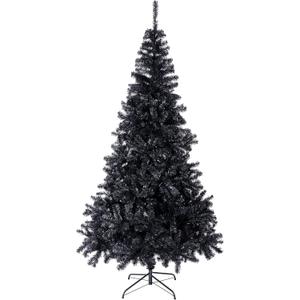 Sunnyglade 4 FT Halloween Black Premium Artificial Christmas Tree 400 Tips