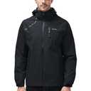 Mens Lightweight Waterproof Jacket Windproof Rain Hooded jackets for Running Hiking Cycling Travel (3X-Large, Black)