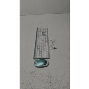 Wireless Keyboard and Mouse, Vssoplor 2.4GHz Rechargeable Compact Quiet Full-Size Keyboard and Mouse Combo with Nano USB Receiver for Windows, Laptop, PC, Notebook-Blackish Green