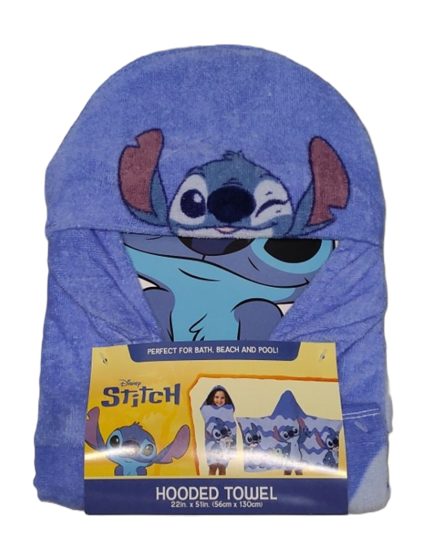Disney Stitch Hooded Towel 22in x 51in