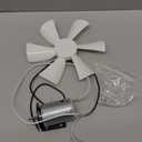 PlusRoc RV Vent Fan Replacement 6 inches RV Exhaust Bathroom Ventilation Roof Ceiling Fan 12V D-Shaft Motor White Blades Compatible with Heng's Elixir Jensen, 190 CFM