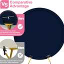Wokceer 7.2FT Round Backdrop Cover Round Arch Covers Navy Blue Spandex Circle Balloon Arch Backdrop Cover for Wedding Birthday Party Baby Bridal Shower Decor