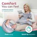 Zomaple Recovery Hysterectomy Pillow with Strap, Gel Pack & Lumbar Support Post Abdominal Surgery Must Haves Ideal for C-Section, Laparoscopic & Hernia Healing Comfort
