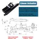 JEENDA DC 12V 12" Hydraulic Motor Heavy Duty Electric Linear Actuator 1700Lbs-2300lbs Compatible with Dump Trailers, Lift Tables, Solar Tracking System, Wheelchair Lift,Tractors,Cleaning Vehicle