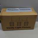 Modern Crystal Bathroom Vanity Light, 3-Light Brushed Gold Bathroom Light Fixtures with Clear Shades, Vanity Lighting Fixtures Over Mirror (Exclude Bulb)