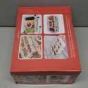 2 Pack Snackle Box Container with 8 Compartments, Clear Divided Serving Tray with Lid and Handle, Snack Bento Box for Charcuterie, Candy, Fruits, Nuts, Picnic, Travel, Beige