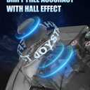 GUOC LED Wireless Controller for PS5 with Hall Effect Joystick and Trigger,4 Macron Boutton Extended Grip Controller Compatible with PS5 Pro/Slim, Dual Vibration, Remap/Turbo Function