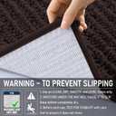 OLANLY Bathroom Rug Mat 24x16, Thick Soft and Absorbent Chenille Bath Mat, Non-Slip Rubber Backing, Machine Washable Quick Dry Bath Rugs for Tub Shower Floor, Home Decor Accessories, Brown