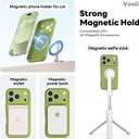 Vooii Magnetic for iPhone 17 Pro Case, Compatible with Magsafe (Premium Liquid Silicone) (Integrated Camera Control Button) Full Body Protective Anti-Scratch Microfiber Lining 6.3", Cedar Green