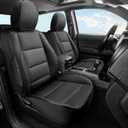 GIANT PANDA Customized Full Set Car Seat Covers for Toyota Tacoma 2016 2017 2018 2019 2020 2021 2022 2023 Crew Cab/Extended Cab/Double Cab Faux Leather - (Black) (Black (OEM Style))