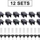 ZRFCXE Window Locks,12 Pack Sliding Window Locks with Key for Vertical & Horizontal Sliding Windows Doors, Easy to Install, Adjustable Security Window Lock for Patio Bedroom Home and Office (Black)