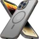 ImpactStrong Magnetic Guard Designed for iPhone 14 Pro Max Case [Camera Protection] [Military Grade Drop Tested] [Compatible with MagSafe] Slim Translucent Matte Phone Case (6.7") - Gray