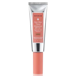 Naturium Dew-Glow Tinted Moisturizer SPF 50+ Medium, Daily Moisturizing Sunscreen & Face Primer with Tint, Skin Protector with Dewy Finish, 1.7 oz