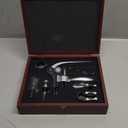Opener,Bottle Opener, Accessories Areator Opener Kit, Red Corkscrew Set with Wood Case, Gift with Luxury Packaging