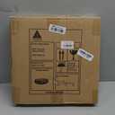 PEMAR Mother of Pearl Decorative Tray, 13"" Round with Gold Metal Handles, Vanity/Perfume/Trinket Tray, Catchall for Dresser, Bathroom, Vanity Table (White Sunlight), PM24-PM15 (Cream Starburst)