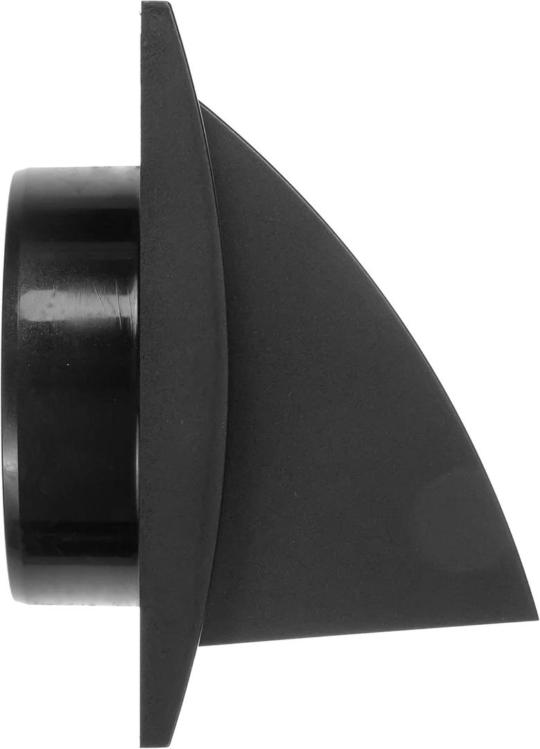 4 Inch Anthracite Plastic Dryer Vent Cover with Backdraft Damper  Exterior Wall Exhaust Hood Grille with Non-Return Protective Flap  Outside Air Vent Cover for Dryer, Bathroom & HVAC