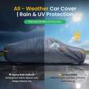 Waterproof Civic(2006-2026) Car Cover with Breathable Vents, [2026 Upgrade] Premium Covers with Cotton Liner and Zipper Door, Sun Rain Snow Dust Uv Protection.(Gift with Towel)